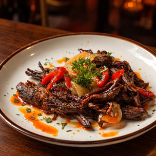 Braised Flank Steak (Vaca Frita a la Campesina)