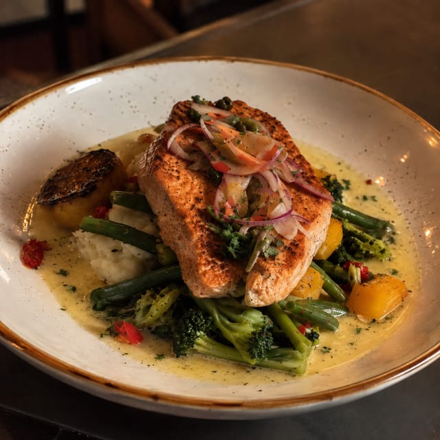 Scottish Salmon (Salmon a la Plancha).