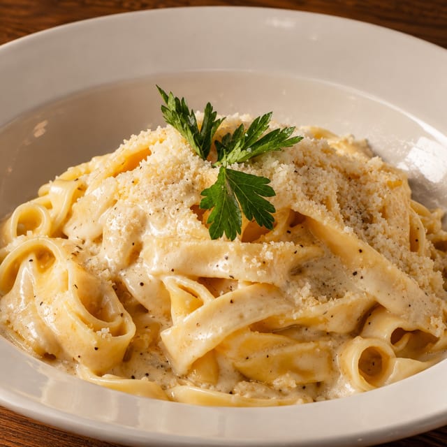 Kids Alfredo Pasta.